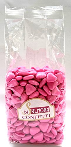 Dragées de Sulmona - Rose Dragées - Avec chocolat, mini coeur - 500 gr