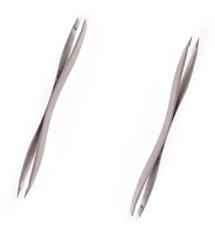 VitaEasy Pince à épiler Double Embouts Gris Acier Inoxydable 10.5 cm