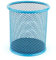 LEVIATAN Metall Stifteköcher - Stiftehalter rund aus Drahtmetall - Mesh Multifunktions Becher für Kugelschreiber - Stifte Halter für Büro/Schule Ø91 mm, Blau