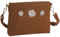 dressforfun 900651 Damen Trachten Handtasche mit Edelweiß Motiv, Schicke Trachtenhandtasche in Wildlederoptik (Braun | Nr. 303272)