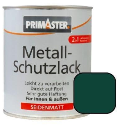 Primaster Metallschutzlack RAL 6005 moosgrün 750 ml für Innen- und Außen