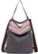 Travistar Damen Canvas Schultertasche Rucksack Groß Handtasche Vintage Damen Umhängentasche Anti Diebstahl Tasche Damen Hobo Tasche für Alltag Büro Schule Ausflug Einkauf - Gedrucktt Grau 02