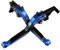 MZ-STORE CNC Aluminium Motorrad Einstellbar Faltbar Brems Kupplungshebel für Tenere 700 Tenere 700 Rally 2019-2021-Schwarz+Blau+Schwarz+Blau
