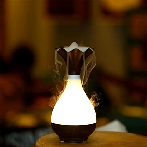 Ultraschall-Diffusor für ätherische Öle, tragbarer Aromatherapie-Diffusor, kühler Nebel-Luftbefeuchter mit LED-Nachtlichtern | Wasserlose automatische Abschaltung – für das Schlafzimmer im Home Office