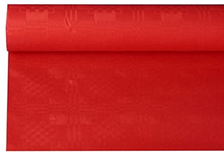 Nappe de Table, Nappe Rouge 1,2m x 8m, Nappe en Rouleau, 4 Rouleaux