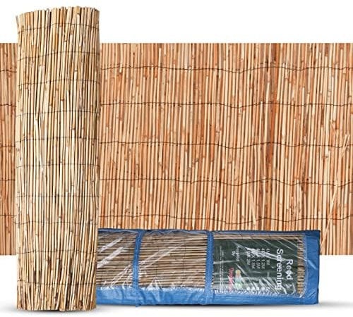 TradeXone Reed bamboo fence screening extra thick garden screening suitable choice for bamboo screening provide an instant solution for outdoor wind and sun protection (1m x 4m)