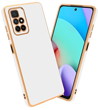 Cadorabo Hülle kompatibel mit Xiaomi RedMi 10 Schutzhülle TPU Silikon Case Liquid Design mit Kameraschutz Slim Kratzfest Weiche Gummi mit Rundumschutz Case Hülle für Xiaomi RedMi 10 in Weiß