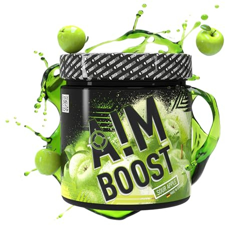 Aim Boost by Triebwerk, Gaming Booster, 400g, 40 Portionen, 200mg Koffein, L-Theanin, quasi zuckerfrei, mit Vitaminen
