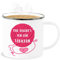 Emaille Becher Blechbecher - Statement - Mir reicht's ich geh stricken - 300 ml - Weiß Silber - statements wolle tasse frohes neues jahr häkeln tassen new year strick mit stricke wollknäuel