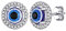 Boucles d'oreilles Oeil d horus Strass Blanc Zirconium Pierre de Lune Bleu Clou d oreille Égyptienne Puces Argent 925 Bleu Cil Bijoux Cadeau pour Fetes des Meres Jeune Fille