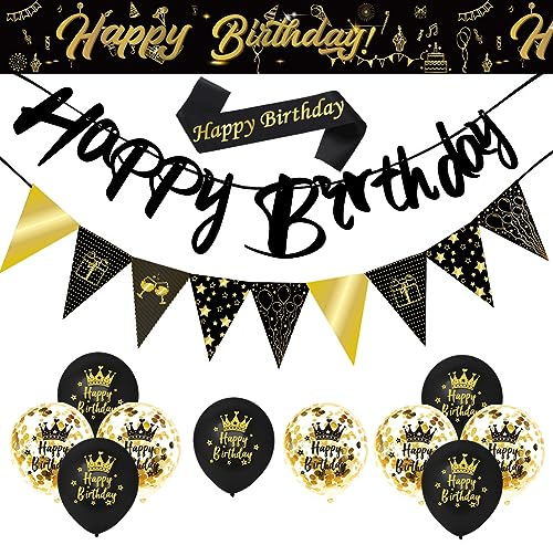 14 Pieces Happy Birthday Party Decoration Kit | Birthday Decorations, Happy Birthday Banners for Birthday Party
