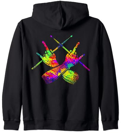 Baguettes de Batterie Batteur Drummer Drums Enfant Sweat à Capuche