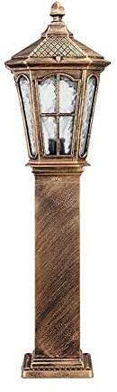 MODEBHD Aluminium Continental Outdoor Glastisch Boden Veranda Lampe Terrasse Garten Villa Türsäule Stigma Licht Kreativ Moderne Industrie E27 Dekoration Beleuchtung Säule Pfosten Straßenpfostenlampe