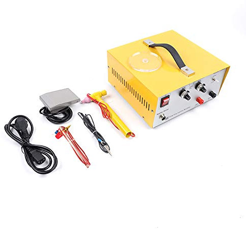 Saldatore a punto, 400 W 80 A Oro Argento Saldatore a punti Gioielli, Pulse Spot Welder Welding Machine, Mini saldatore a punti di carico, per platino, oro, argento e acciaio
