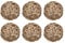 sourcing map 6 Pcs Wicker Rattan Balls 3.2 Inch Rattan Decorative Balls Vase Fillers for Wedding Party Centerpiece Bowls Home Decoration Gold