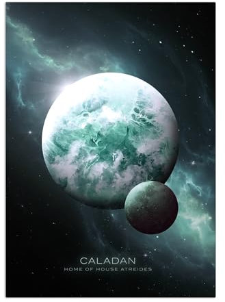 Displate Offiziell Dune MetallPoster Magnetische Befestigung Inklusive Lizenziert Bilder Hochwertiges Poster Planets Home of House Atreides 67.5 cm x 48 cm