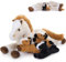 MorisMos 54cm riesen Pferd Kuscheltier XXL mit 3 Baby im Bauch, groß Plüschpferd Kuscheltiere XXL, Flauschiger Stofftier Plüschtier Horse Geschenk für Jungen