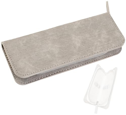 Seedew Lash Tweezers Organizer - Portable Eyelash Extension Tweezers Case with 5 Positions, Soft PU Leather, Dustproof, Individual Zipper Storage for Makeup Brush, Slender Small