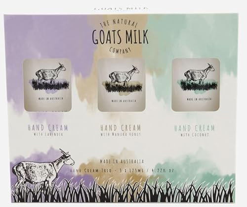 The Natural Goats Milk Company - Hand Cream Trio Box Set | Lavender + Manuka Honey + Coconut | 3 x 125ml [Imperfect Packaging]