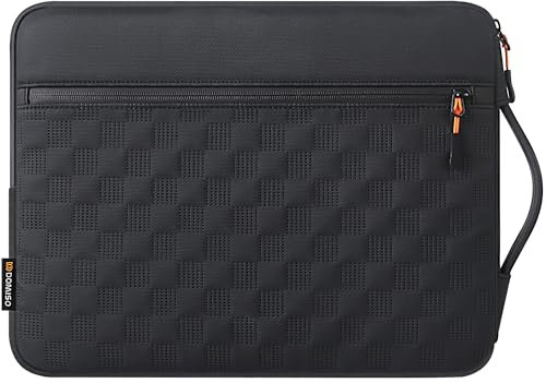 DOMISO Laptoptasche 14 Zoll Wasserdicht für MacBook Pro/Air M3/M2/M1 A2779, A2442 Schockfestes Notebook Case mit Reißverschluss, Kompatibel mit 14 Laptops, Schwarz