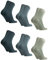 DANISH ENDURANCE Chaussettes en Fibre de Bambou, Homme Femme, 6 Paires Multicolore (2x Vert foncé, 2x Vert clair, 2x Vert) 39-42