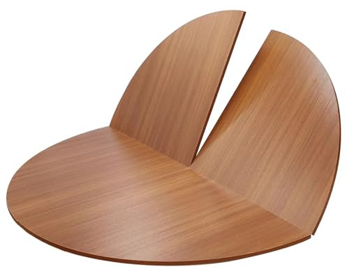 Zusammenklappbarer runder Esstisch – robuster Bankett-Partytisch – keine Beine – einfache Lagerung – zusammenklappbares Holz-Design