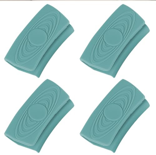 Thatyro 2 Pair Green Silicone Assist Hot Handle Holder, Pan Skillet Cast Iron Handle Cover Heat Resistant, Non-Slip Kitchen Pot Handle Grips Sleeve Protectors for Frying Tray Griddles Cookwar (Green)
