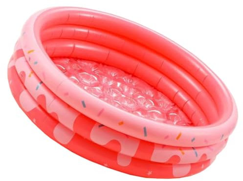 OFFSCH Piscina Inflable para niños Piscina Inflable Redonda Piscina de plástico para niños Piscina Redonda Piscina Inflable de diseño Redondo Piscina para niños de polivinilo Rosa