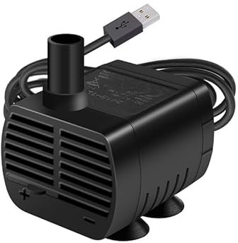 Mini bomba de agua sumergible (200L/H ajustable, 1-3W) ultra silenciosa bomba fuente de agua gato con 1,5 m cable, bomba de acuario para acuario, estanque fuente, hidropónico