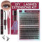 Mayhug Wimpern Extensions Set 30+40D Lash Extension Set 9-16mm Cluster Lashes 280Pcs D Curl Einzelne Wimpern Natürliche DIY Lash Extension Set für Anfänger(30+40D-9-16mix Kit)