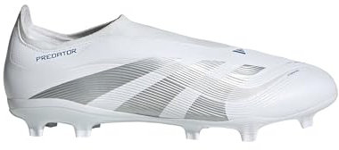 adidas Unisex Predator League Laceless FG/MG Fußballschuh Cloud White/Silver Metallic/Bright Royal 40 2/3