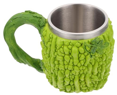 PRETYZOOM 1 Pc jarro de cerveza vasos de te cerveza lata jarras cerveza vasos cerveza jarras de cerveza colador hidro kéfir botellas taza de agua creativa taza de café Acero inoxidable Green