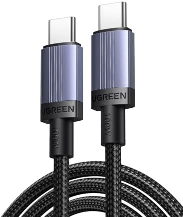 UGREEN Câble USB C vers USB C PD 100W 20V 5A Câble Type C Charge Rapide et Sync Compatible avec iPhone 16e Plus Pro Max 15 14 13 Galaxy S25 Ultra S24 iPad Air mini MacBook Pro Air Pixel 9 (0.5M)