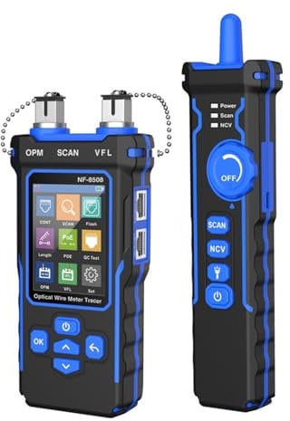 Jadeshay Network Cable Tester, Multifunctional RJ45 Cable Tester with Optical Power Meter, Port Flash for RJ11 RJ45 Lan CAT5/CAT6