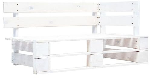 Generisch Banco de esquina al aire libre paletas madera blanco,jiangboyue-45760