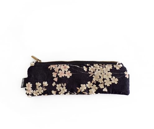 SUMI Federmäppchen im ​​japanischen Stil – elegant und vielseitig für Stifte, Zubehör, Brillen und mehr – inklusive Gummiband für A5-Tagebücher (Sakura)