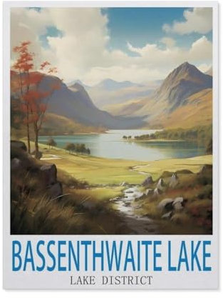 Bassenthwaite Lake Lake District,Jigsaw Puzzles for Adults 1000 Piece, Teens Boys Girls Puzzles Sturdy Tight Fitting Pieces,Letters On Back for Ideal Challenging And Gift（38x26cm）-DC10