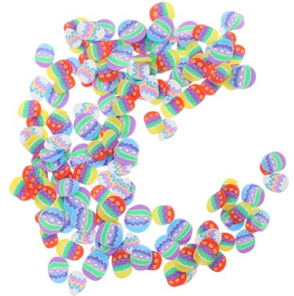 YARNOW 10packungen Bunte Polymer Clay Scheiben Mit Frühlings-eier-motiv Hochwertige Zwischenperlen Für Schmuck Selber Machen Diy Armbänder Und Halsketten Charmante Dekoration Für Frühling