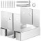 VEVOR Support de Poteau Bois, Lot de 10, Base de Poteau, Taille Interne 89,6x90,5 mm, Acier au Carbone, Ancrage de Poteaux au Béton pour Balustrades de Porche, Pergolas, Supports de Colonnes, Patios