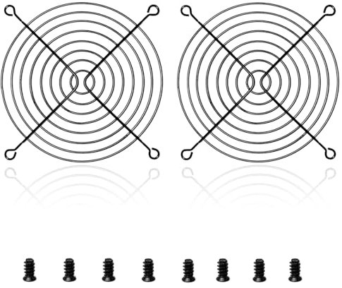 DVUIYYL 2 PCS 140mm Fan Grill pc 140mm Fan Bracket Grill (Black)