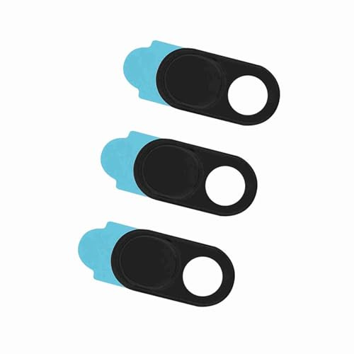 Lens Cap Webcam Cover Aufkleber 3PCs Breite Kompatibilität für Smartphones und Desktops (Black)