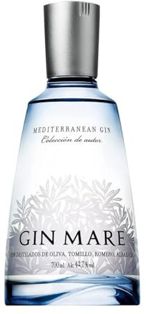 Gin Mare, Gin Premium Mediterraneo, 700 ml, 42,7% Vol, Distillato con Olive, Timo, Rosmarino e Basilico
