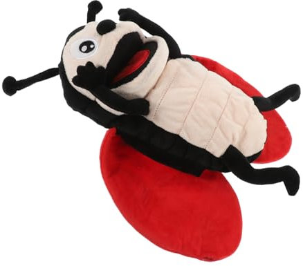 BCOATH 1stück Cartoon Handpuppe Form Lustigen Ladybug Weiches Plüschspielzeug Für Kreatives Spielen Und Interaktive Geschichtenerzählung Leicht Und Tragbar