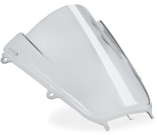 Puig 22284W Z-Racing Windscreen; aerodynamic design with double height; improves rider protection; made of high-impact acrylic; TÜV approved; easy installation, Clear