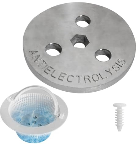 Zinkanodengewicht – 8 x 8 cm Zinkanodenplatte, sicheres Material | Anti-Elektrolyse-Opferanoden mit langlebigem Bolzen, Elektrolyse-Verfärbungskorrosion für die Wartung des Wasserpumpensystems