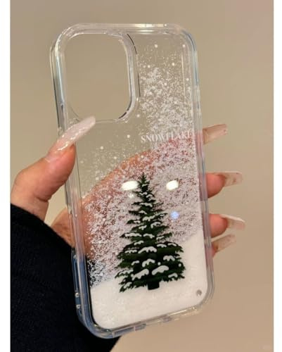 Altartar Handyhülle für iPhone 12 Hülle,Weihnachten Silikon Schutzhülle Transparent Ultra Dünn Bumper Case mit Mädchen Aesthetic Christmas Design Weiche TPU Cover Frauen-Clear