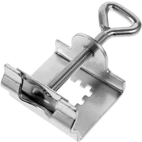 Toyvian Pince de Fixation Ajustable pour Parasol Extérieur en Galvanisation Argentée, Support Robuste Empêchant Le Desserrage, pour Balcon et Terrasse