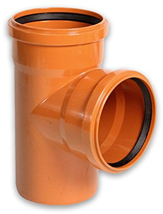 Gebr. Ostend. Kunststoffe GmbH KG-Abzweig 87° DN 125/125 Kanalsystem PVC-U Orangebraun RAL 8023