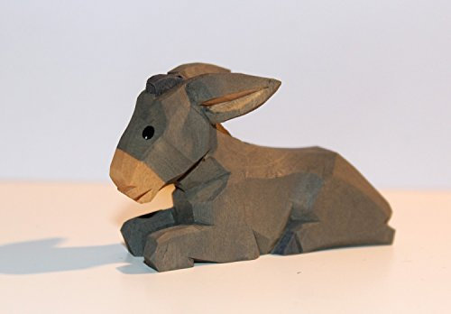 Lotte Sievers-Hahn Krippenfiguren * Esel klein liegend im Baumwollbeutel * 1591