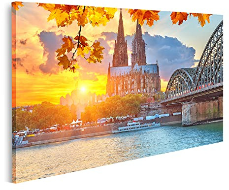 islandburner Bild auf Leinwand Köln Bei Sonnenuntergang Bilder Wandbilder Poster